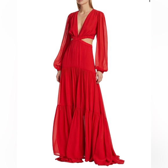 ALC Isabelle Silk Maxi Dress Size 6 - Picture 2 of 4